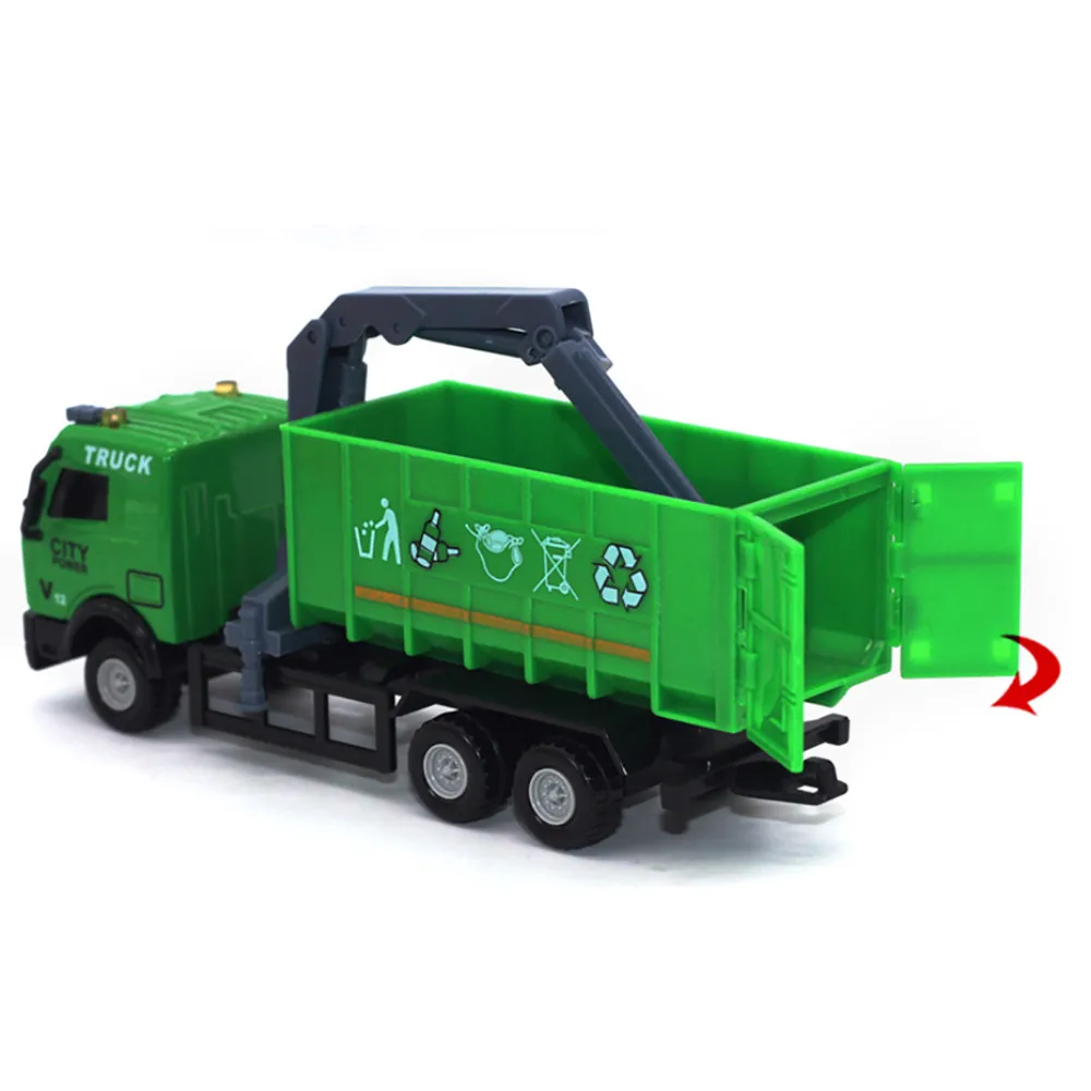 

New 1:43 Racing Bicycle Shop Truck Toy Car Carrier Vehicle Garbage Truck Diecasts & Toy Vehicles Toys For Children Baby Child