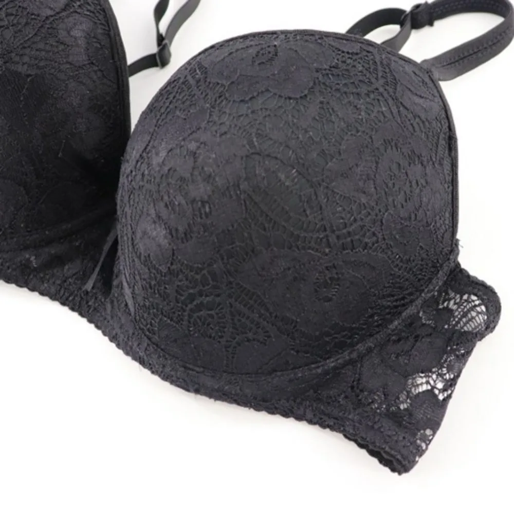 

Women Push Up Bras Lace Floral Bra Women Full Cup Padded Bra Underwear Bralette