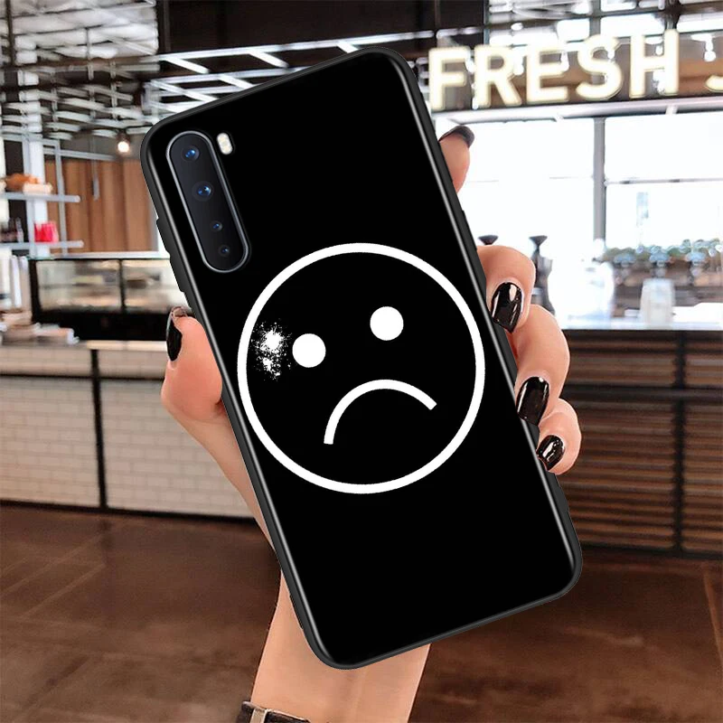 

Soft TPU Cover Cartoon Face Fashion for OnePlus Nord N100 N10 8T 8 7T 7 6T 6 5T Pro Black Phone Case