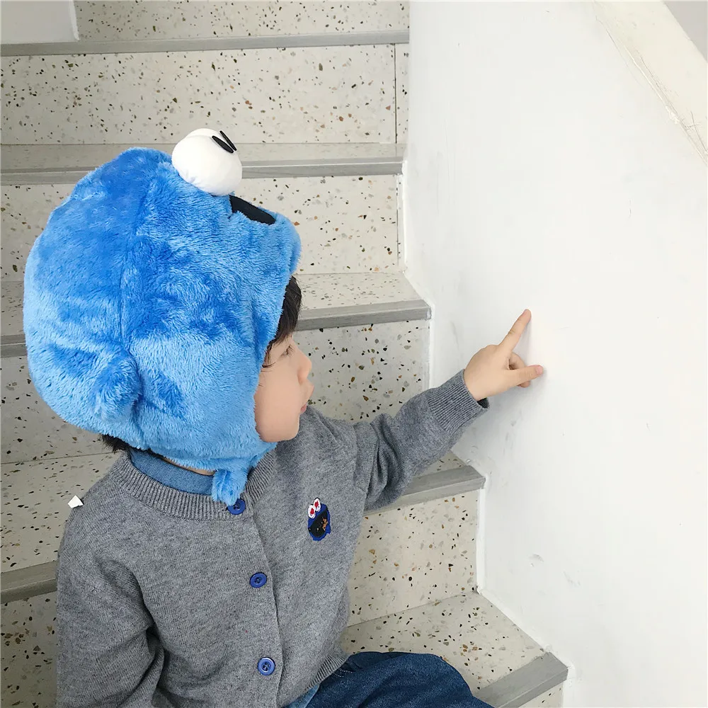Tonytaobaby/Новая зимняя детская одежда для мальчиков и девочек хлопковая шляпа для маленьких девочек с мультяшным принтом