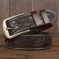 hot sale new men belts luxury genuine leather dragon designer high quality pin buckle belt man real cowhide jeans male straps