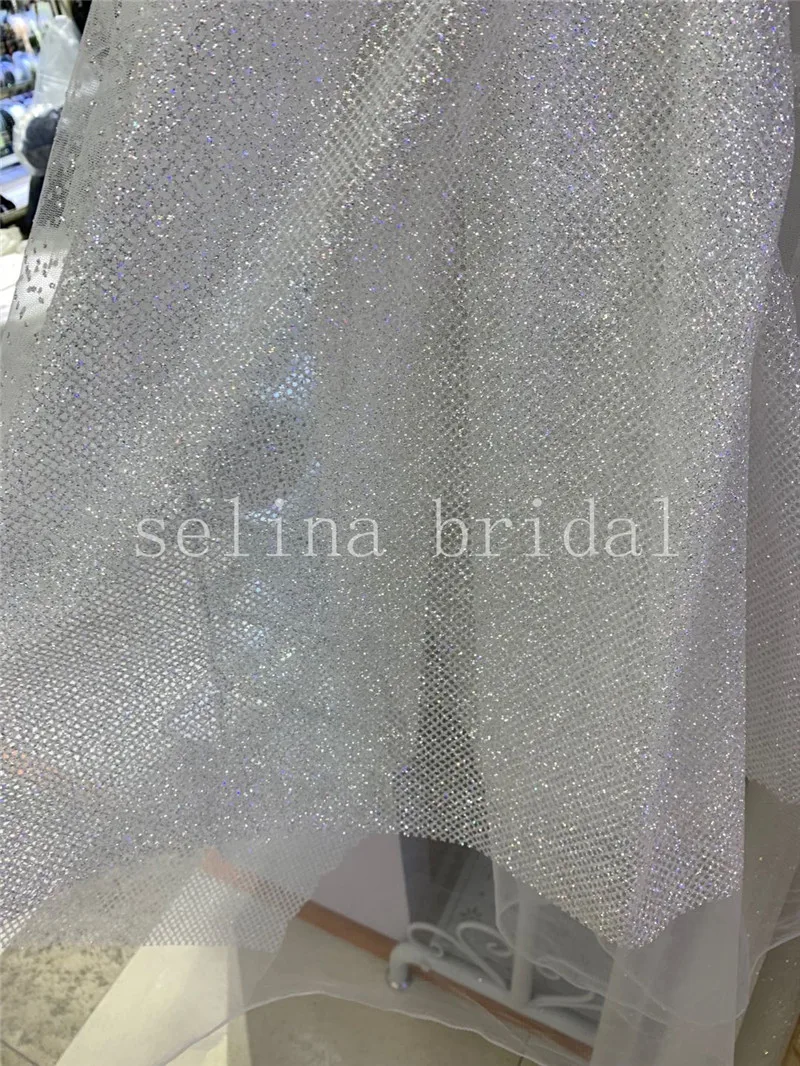 5 ярдов selina bridal NN004 # прекрасная Новинка 2020 блестящее Тюлевое Сетчатое кружево dobby