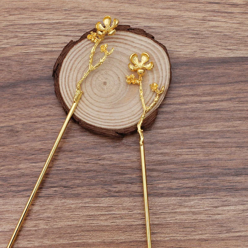 10 шт./лот металлические вилки для волос палочки в виде ветвей дерева китайская