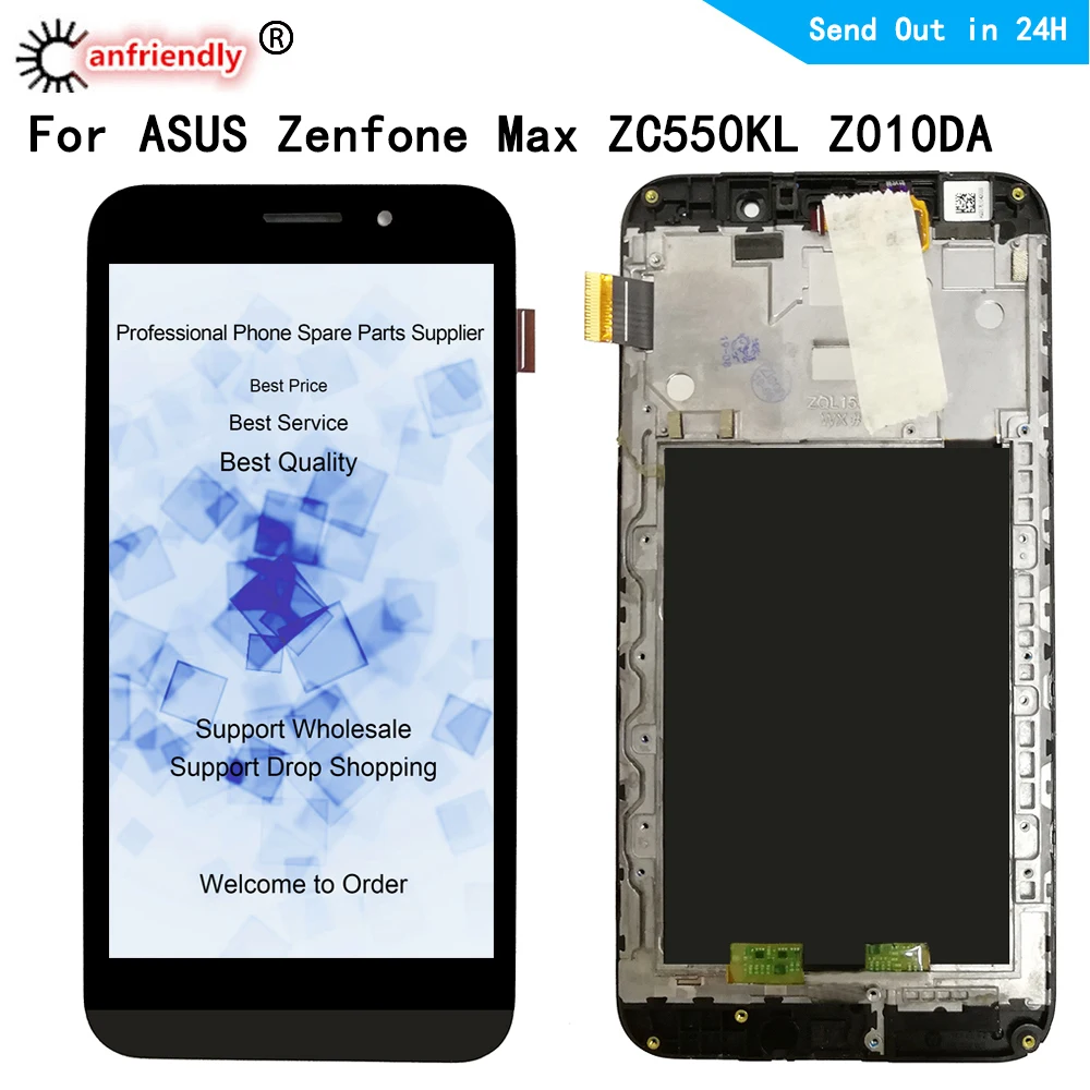 Для ASUS Zenfone Max ZC550KL Z010DA 5 &quotжк дисплей + сенсорный экран дигитайзер с рамкой в сборе