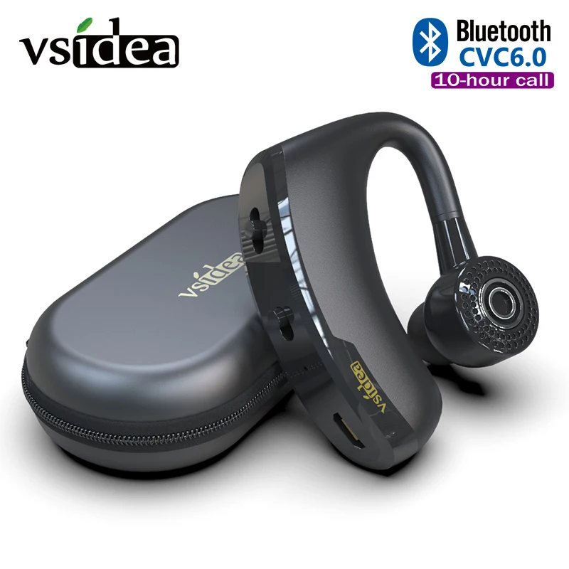 V9 Business Wireless Bluetooth Headset With Mic Voice Control Handsfree Car Bluetooth Earphone Noise Control for Driver Sport