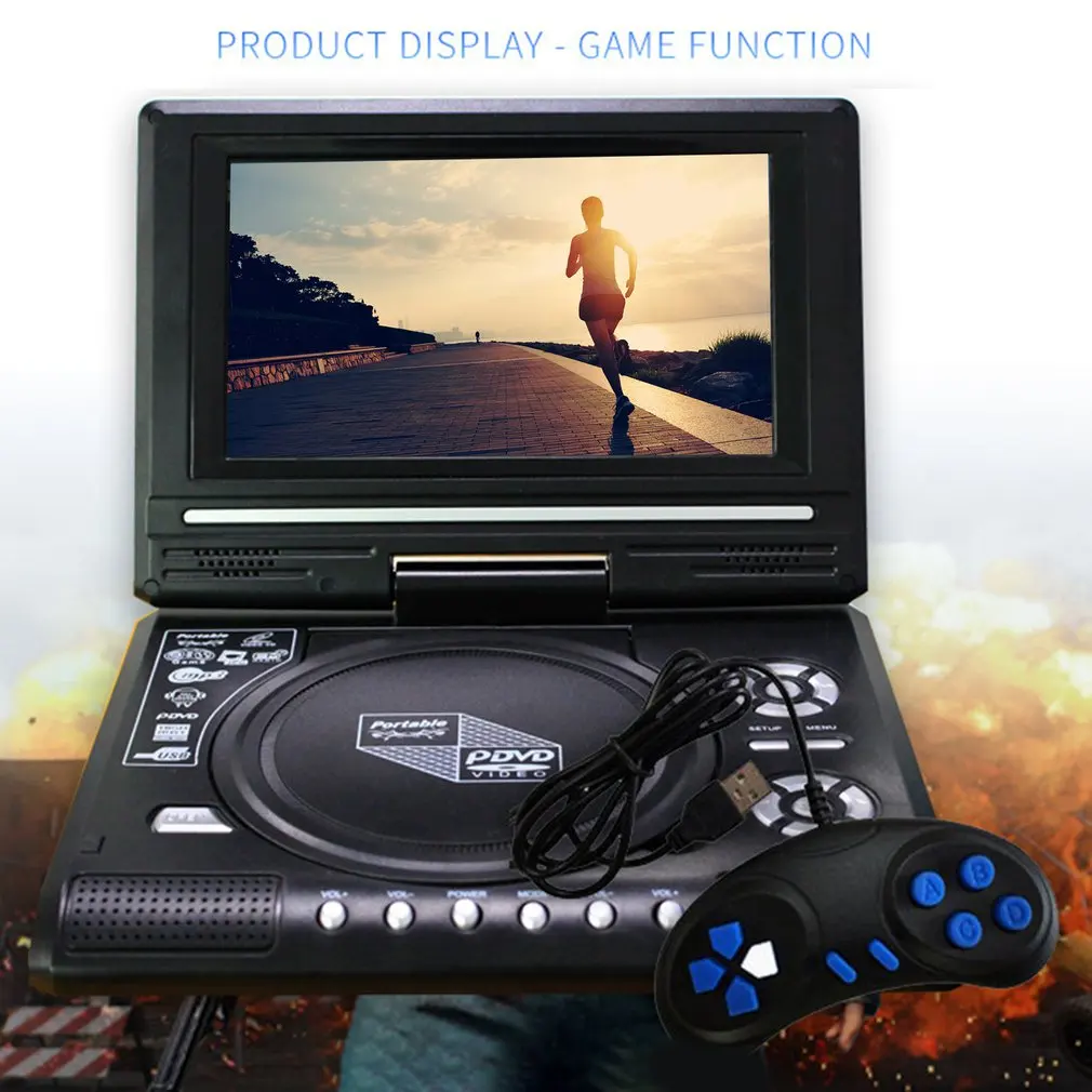 Многофункциональный ТВ/FM/USB/7 8 дюймов HD TV Портативный DVD-плеер портативный CD плеер