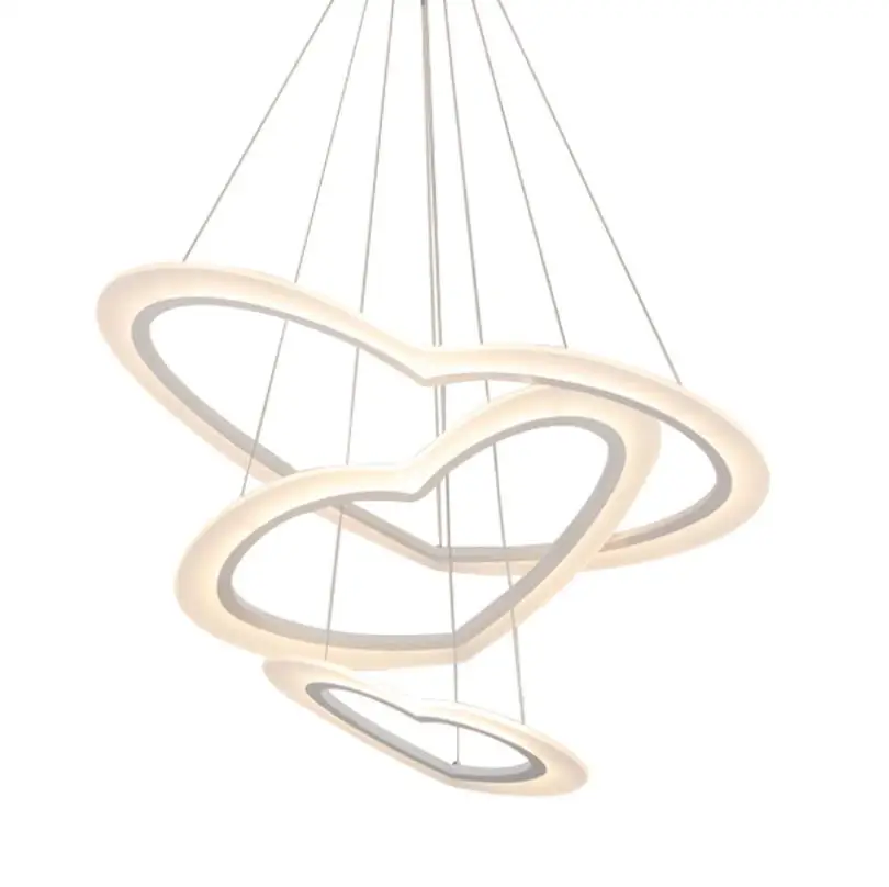 Светодиодная люстра в форме сердца простая романтическая Люстра для столовой