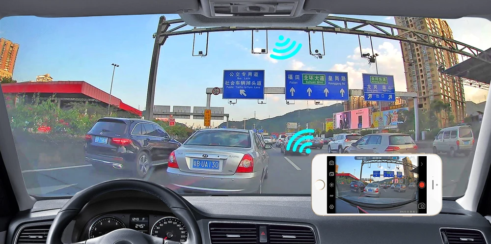 SINOSMART Novatek 96658 автомобильный Wifi DVR для Volvo XC60 XC70 XC90 управление с помощью мобильного телефона ПРИЛОЖЕНИЕ SONY IMX323