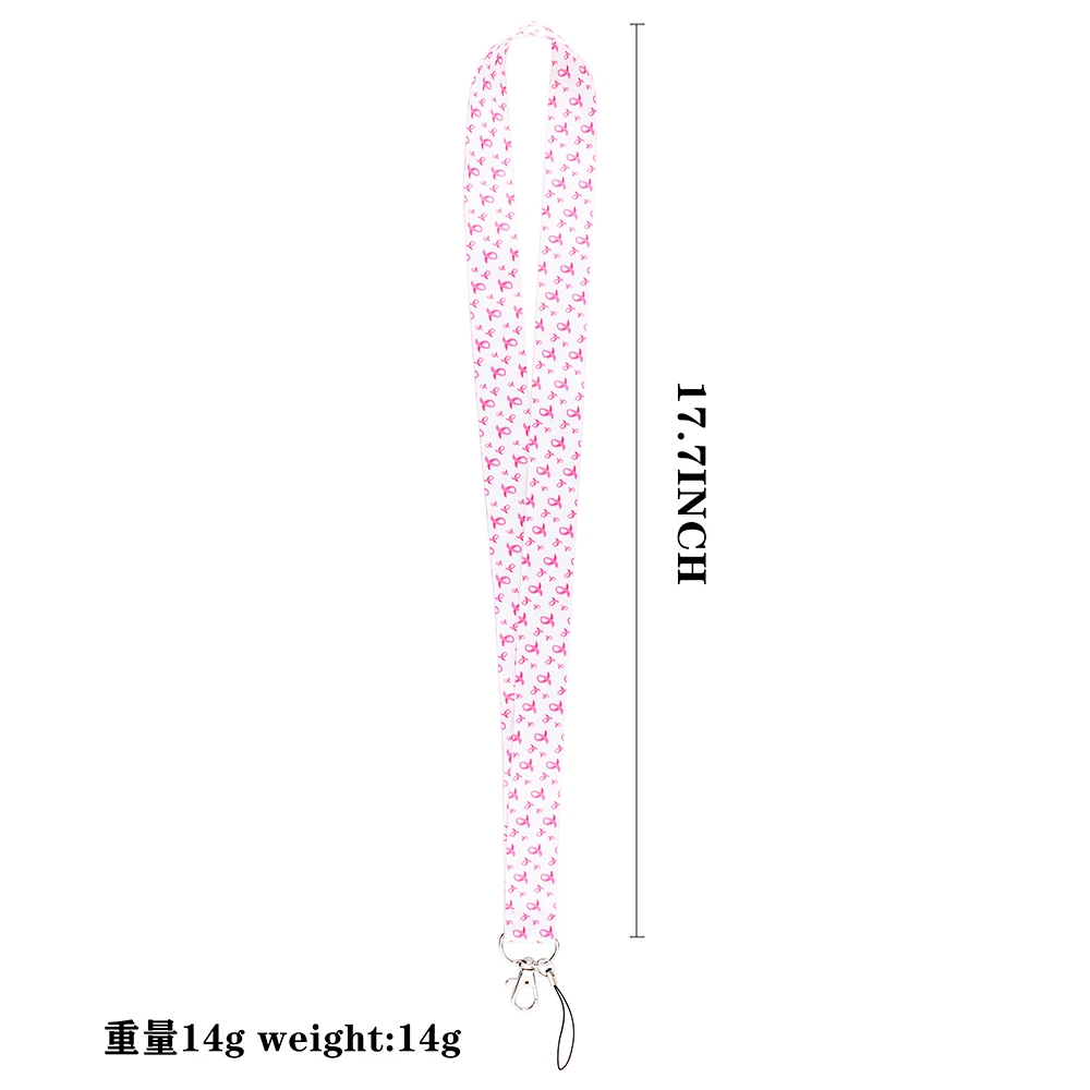 Брелок для ключей LB1284 аксессуар с розовой лентой от рака груди медицинский