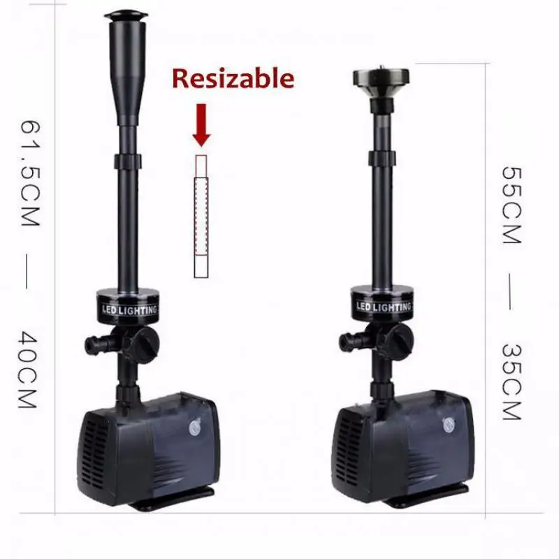 Светодиодный погружной водяной насос для аквариума 220 В 40 Вт 2000 л/ч|Воздушные
