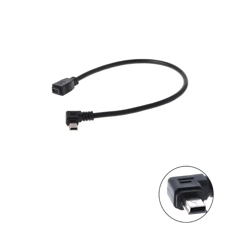 Мини USB 4-контактный штекер-гнездо 90 градусов Удлинительный кабель для MP3 GPS камеры