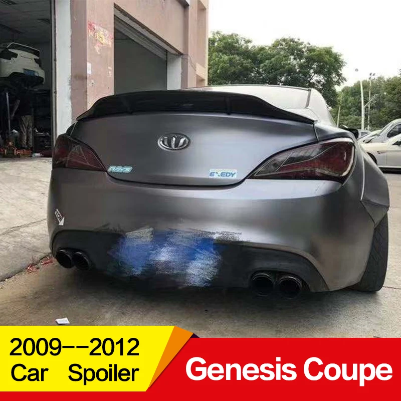 Используется для hyundai Genesis Coupe спойлер 2009 10 11 12 лет глянцевое углеродное волокно/FRP заднее крыло R стиль спойлер, аксессуары