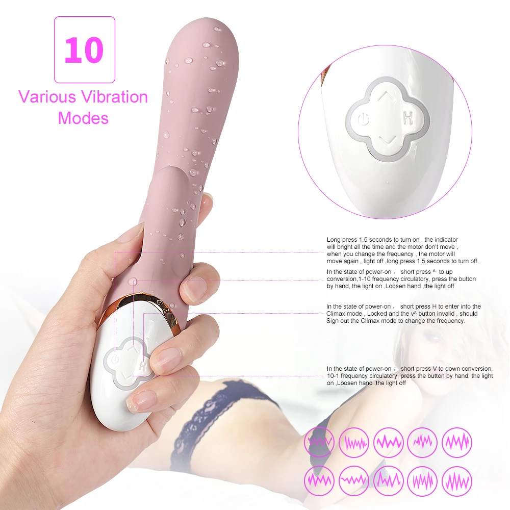 Женский вибратор G Spot USB Перезаряжаемый водонепроницаемый секс игрушки|Вибраторы