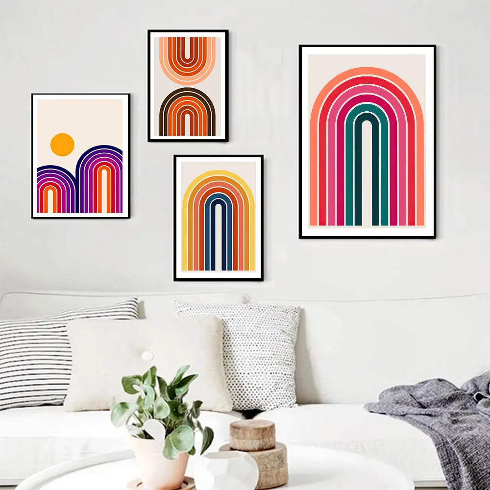 

Retro Arche Poster Abstract Archway Canvas Painting Nordic Illustration Art Print Modern Wall Picture For Living Room Home Decor