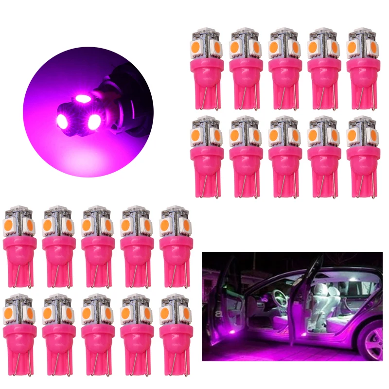 20 шт T10 розовые 5SMD 5050 светодиодный лампы W5W 2825 192 168 194 автомобиля для Чтения Купол багажник Подсветка регистрационного номера 12V 24V 20 шт T10 розовые 5SMD 5050 светодиодный лампы W5W 2825 192 168 194 автомобиля для Чтения Купол багажник Подсветка регистрационного номера 12V 24V