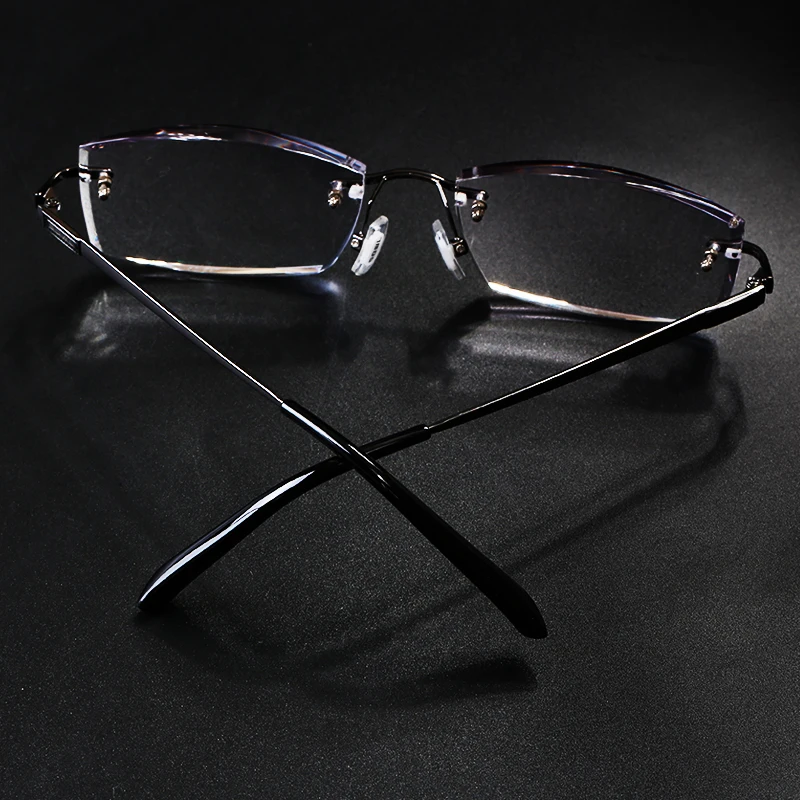 Брендовые прозрачные очки для чтения Стразы мужские бриллиантовые режущие с