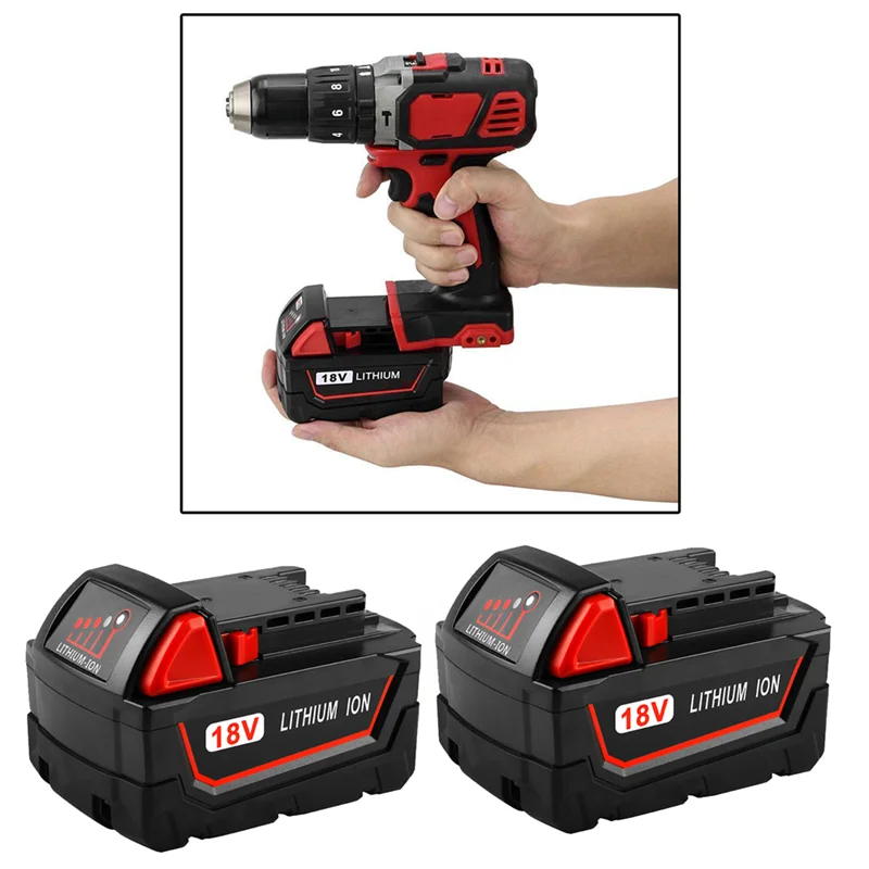 

Original 18V 12800mAh Replacemet Lithium ion 12.8Ah Battery for Milwaukee Xc M18 M18 Cordless Tools Batteries+Charger