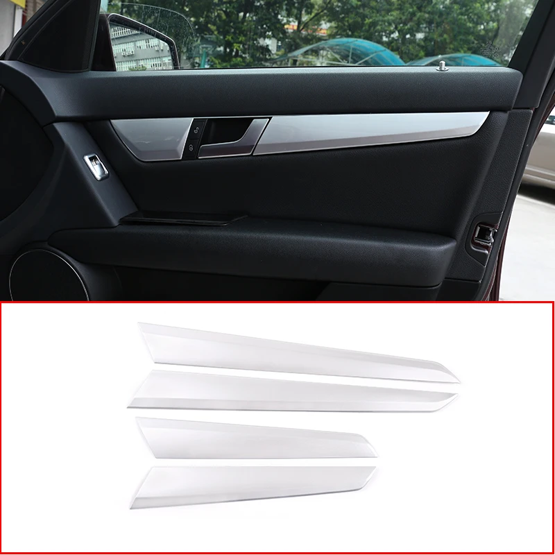 

ABS Chrome Car Interior Door Decoration Panel Cover Trim For Mercedes Benz C Class W204 C180 C200 2009-2014 Car Accessories