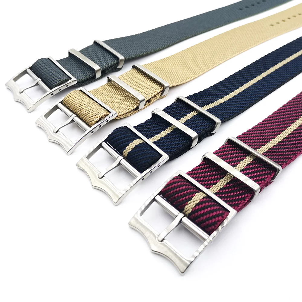 20mm 22mm Nylon Watch Strap French Troops Parachute Bag  Single Pass Watch Bands for Omega/Rolex/Seiko/Tudor Strap Bracelet enlarge