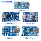 Зарядная плата с разъемами Type-C Micro USB, 5 В, 1 А, li-ion 18650 TP4056 модуль зарядного устройства литиевой батареи, двойная функция защиты