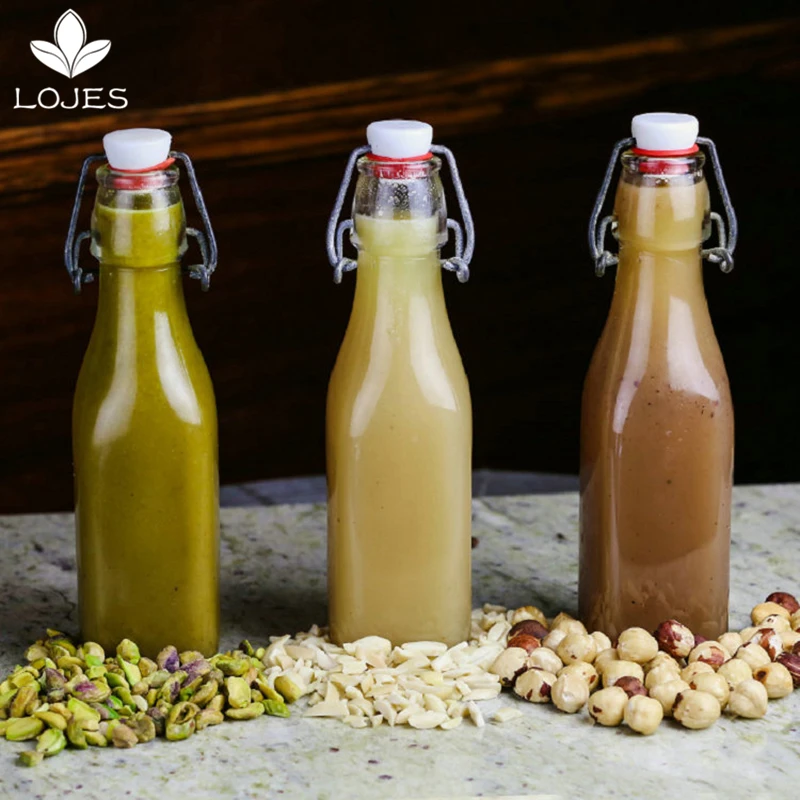 Бутылка для воды Квадратная бутылка сока с пряжкой лимонного кухонная