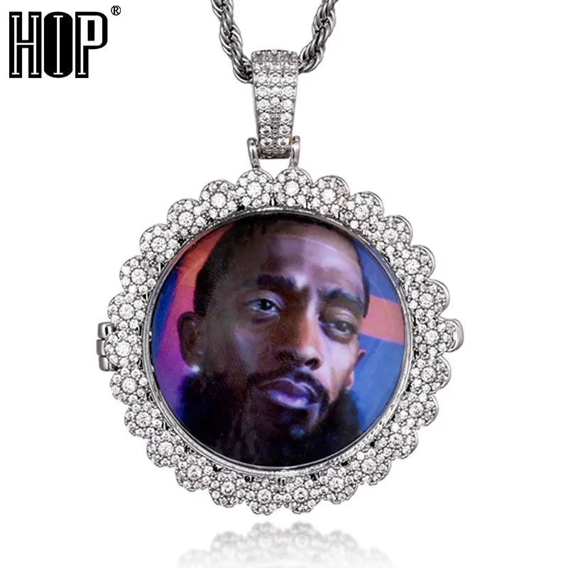 Хип-хоп сделанное на заказ фото округлое ожерелье и кулон для мужчин ювелирные