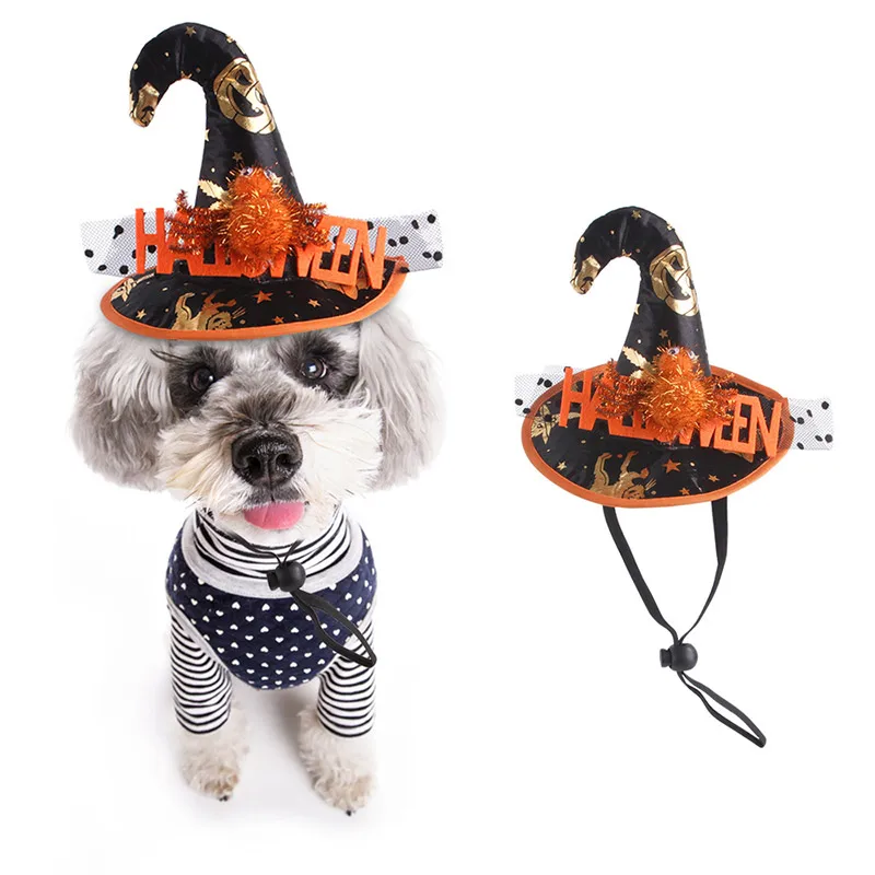 

Pet Halloween Witch Hat Funny Caps For Small Dogs Cats Cosplay Prop Puppy Kitten Holiday Party Dress Up Supplies Cat Accessories