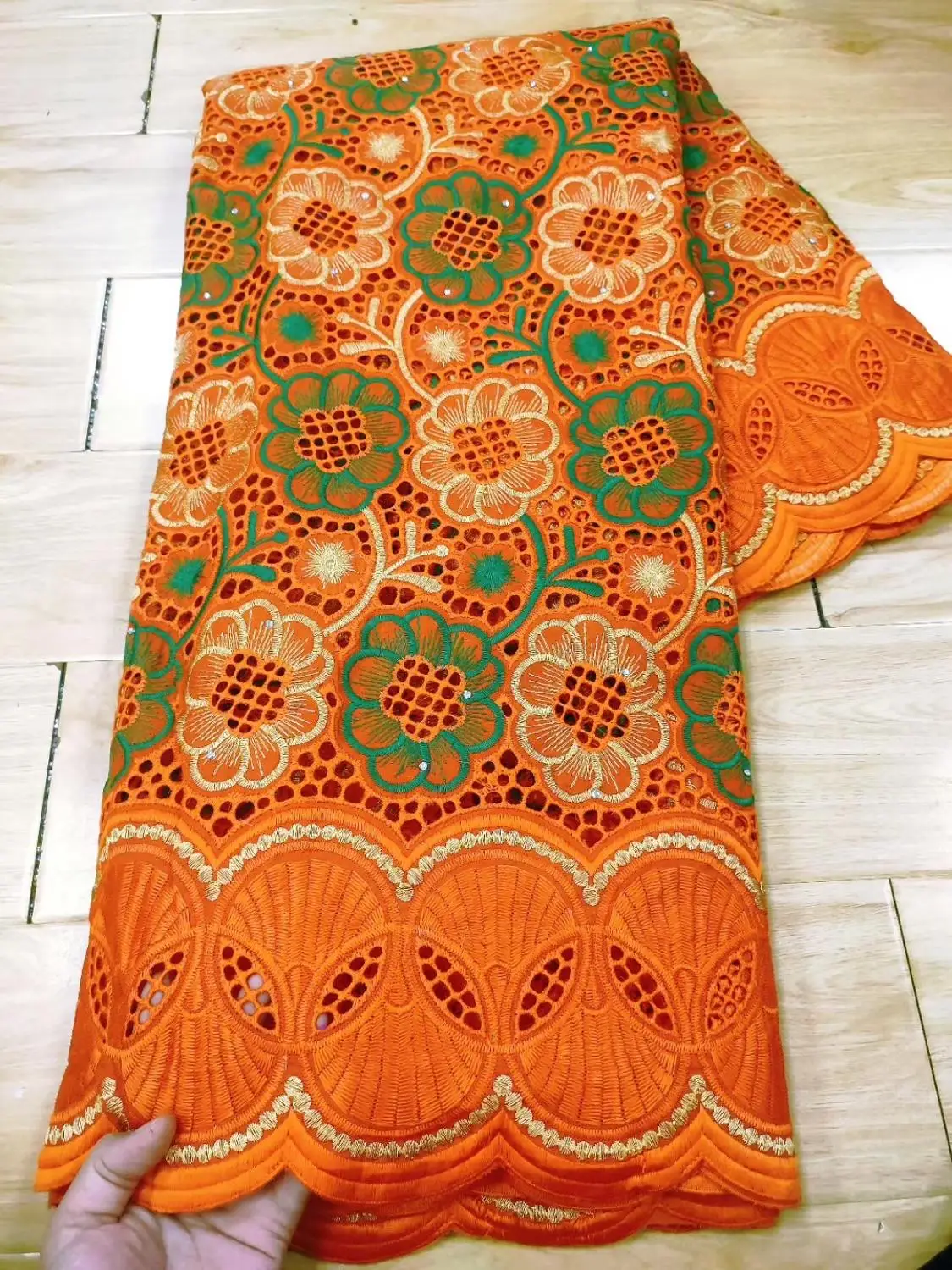 Новинка фиолетовый Дубай 100% хлопок Африканское кружево 2019 Высококачественная