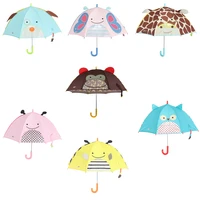 cute cartoon creative umbrella animal 3d ear modeling antirust long handled outdoor gift toys kids umbrella for boys girls