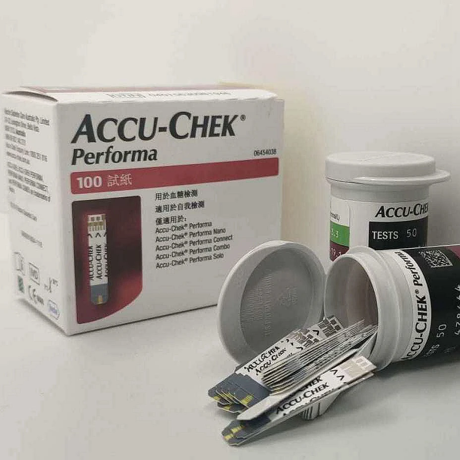 Rocheoper Ltd Accu Chek Performa 100 Pcs Test Strips (Without Chip) Blood Glucose Meter Sugar Actieve Diabetic Tester | Красота и
