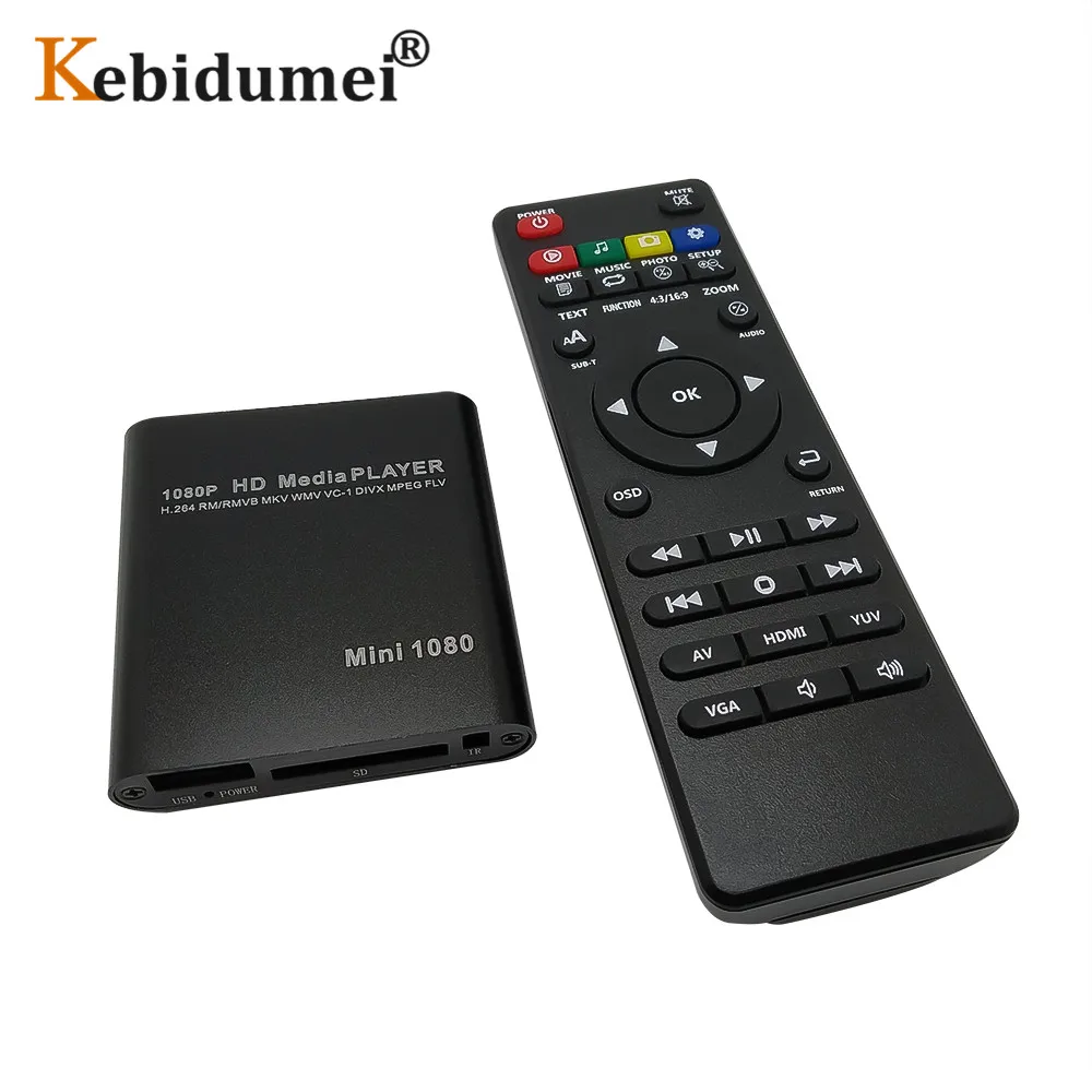 Full HD 1080P медиа-видеоплеер с HDMI-совместимым VGA AV USB SD/MMC Mpeg2-HD TV Box Surpport Mkv H.264 HDD Мультимедиа Player