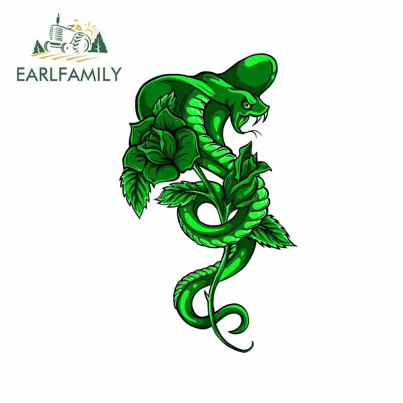 EARLFAMILY 13 см x 7 для розы и змеи зеленого аниме персональный багажник RV окклюзия