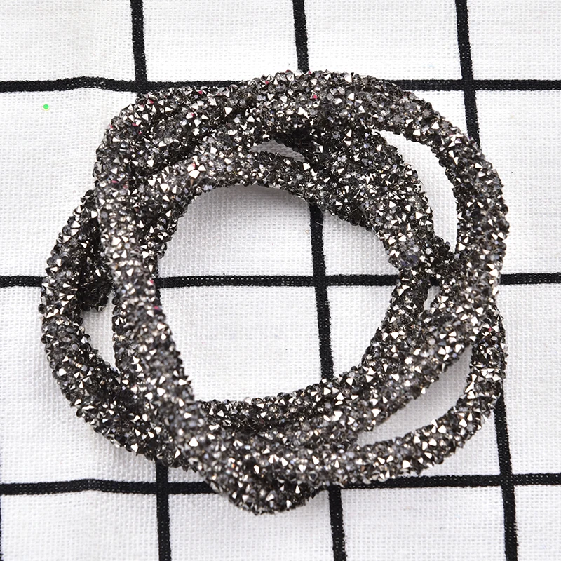 Кристаллический шнур AB Стразы 1 метр свадебная аппликация резиновая трубка для