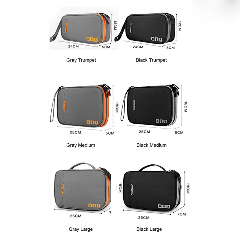 

Portable Digital Big Bag Business Travel Cable Organizer Bag USB Gadgets Cables Charger Power Battery Zipper Case For Headphones
