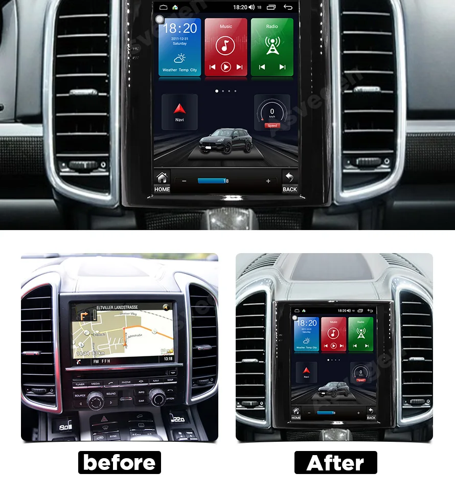 Android 8,1 Tesla вертикальный экран для Porsche Cayenne 8,8 дюймов 2011- с 2G ram 32GB rom Автомобильная Радио gps навигация