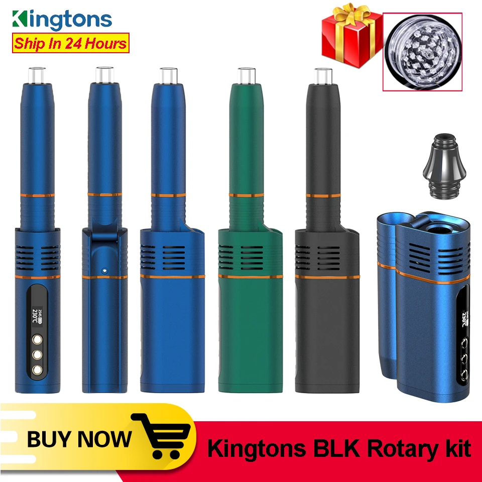Kingtons BLK роторный стручок Vape комплект сухой травы испаритель 1800 мАч батарея