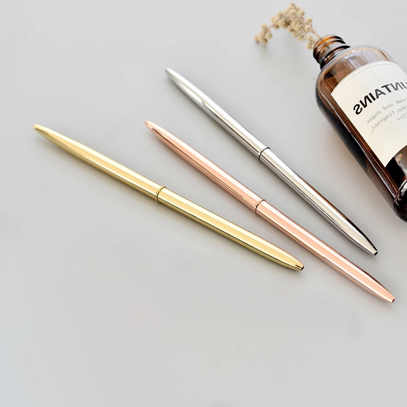 Роскошные качественные металлические тонкие ручки 0 7 мм пополнение золотого