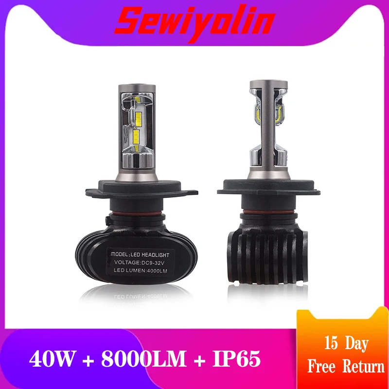 

Car LED Headlight Auto Fog Light Bulbs 6000K 12V H4 H7 H8 H9 H11 9005 9006 880 881 H1 H3 S1 CSP headlamp 50W 8000LM