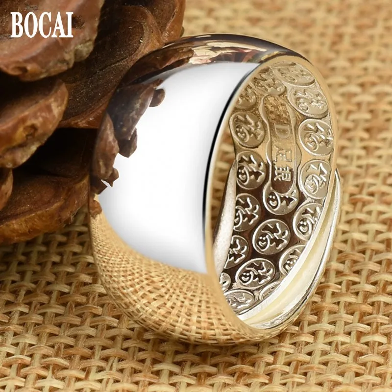 Thumb rings Wang Chunyin ring 990 smooth index alive Men exaggerated large fat silver personality | Украшения и аксессуары