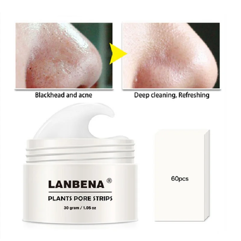 Маска для удаления черных точек LANBENA полоска очищения пор маска носа пилинг