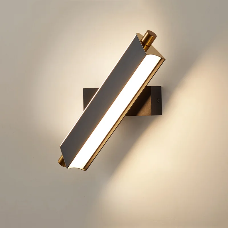

Nordic Led Indoor Wall Lamps Rotation Adjustable Bedside Wall Light Modern Living Room Stair Lighting Wall Sconce Decor Fixture