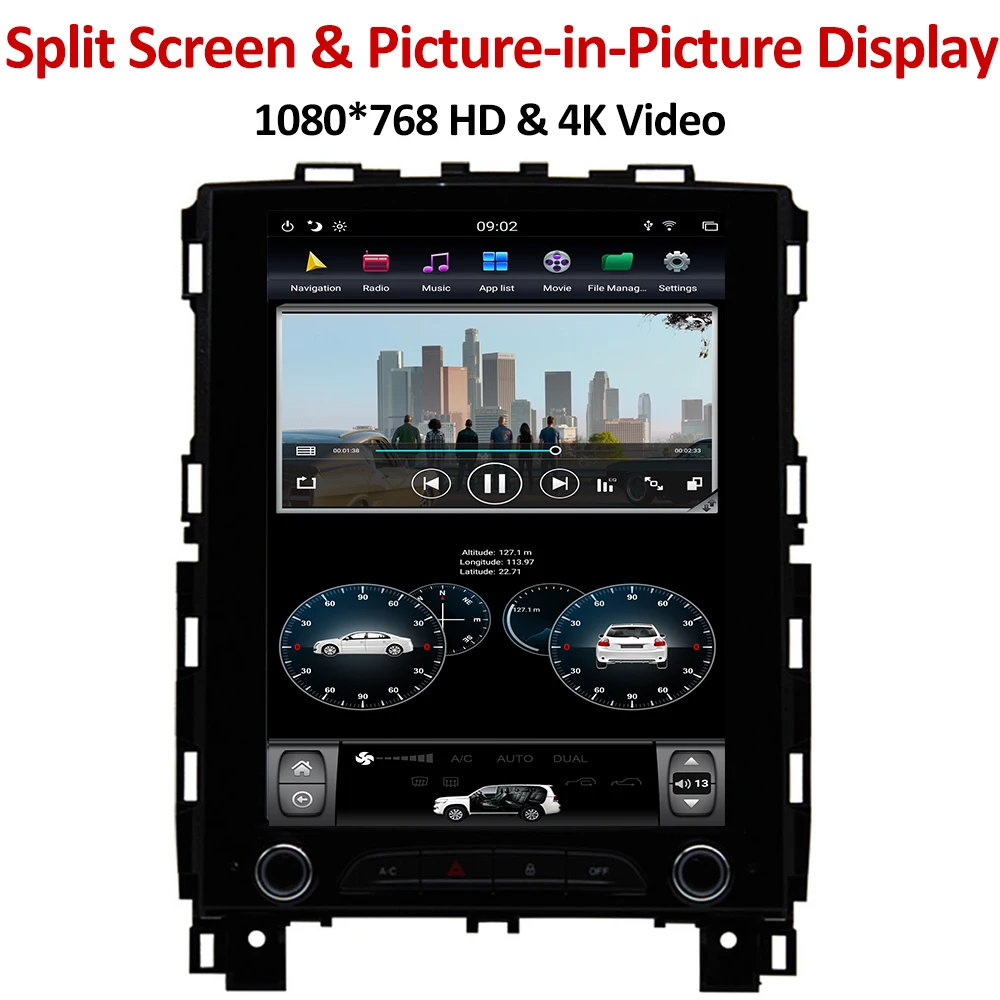 

YAZH Android 9,0 Renault Koleos 2016 2017 4 Bluetooth 5,0 GPS Mirror Link