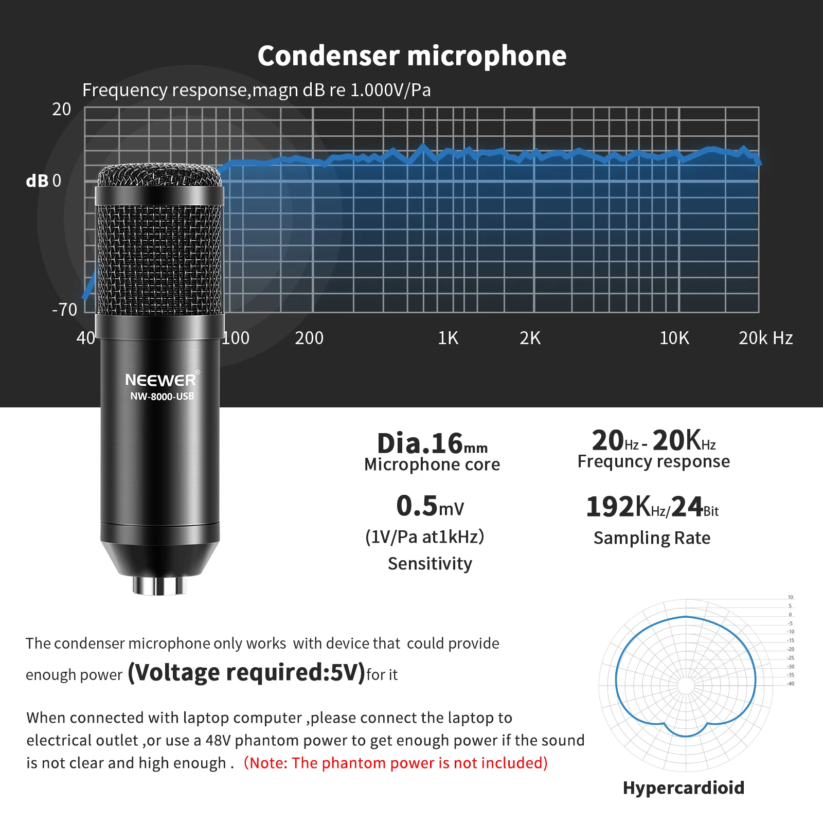 Neewer USB микрофон кардиоидный конденсатор Podcast Microfono (Мексика не имеет запасов и