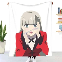 kakegurui ririka momobami throw blanket winter flannel bedspreads bed sheets blankets on cars and sofas sofa covers