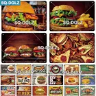 SQ-DGLZ гамбургеры, металлический знак, украшение для стен бара, жестяной знак, винтажные металлические таблички картина 