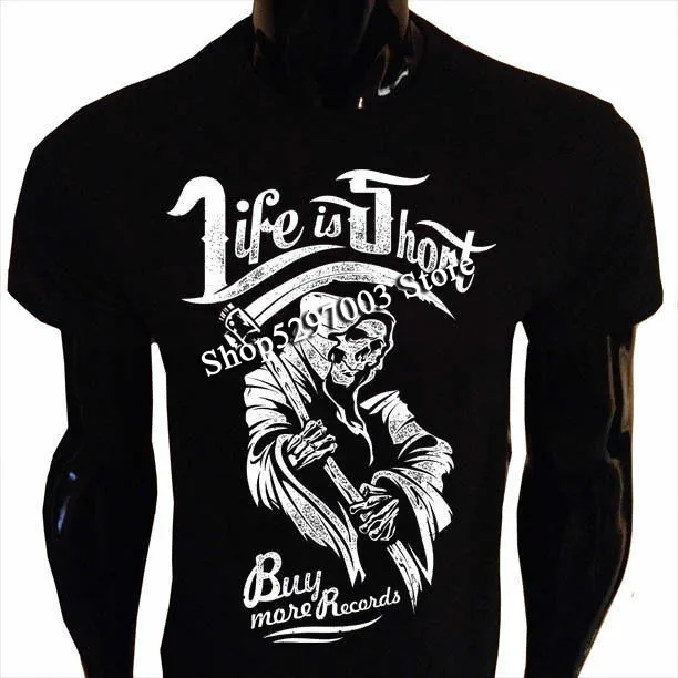 Футболка Life Is Court Hommes S 3Xl Mort Faucheur Faux Gothique Rock Reporter Wa8 крутая футболка в