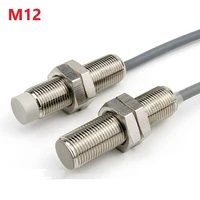 m12 inductive sensor switch with thread without thread npn pnp 3wires proximity switches no nc 2mm 4mm 6mm 8mm 10mm distance