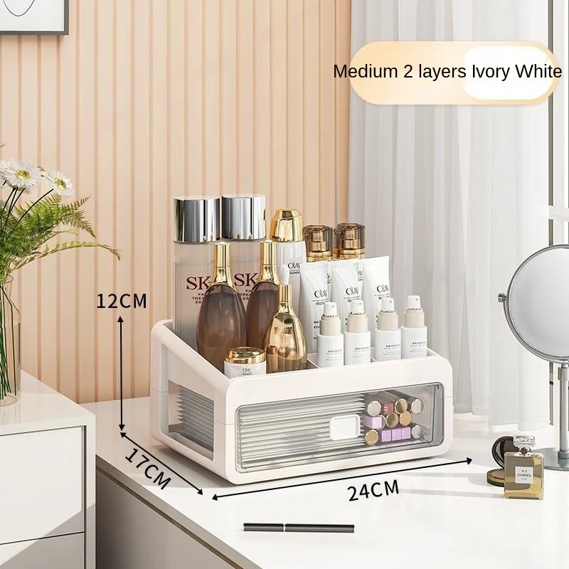 Настольная коробка для хранения косметики прозрачный ящик тип помады полка