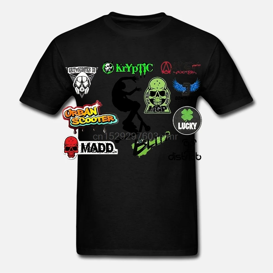 Трюк скутер MGP Madd-Lucky-District Apex скутеры Скейтер трюки футболка (2) | Мужская одежда