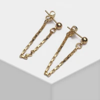 amorita boutique chain design fashion simple drop earrings